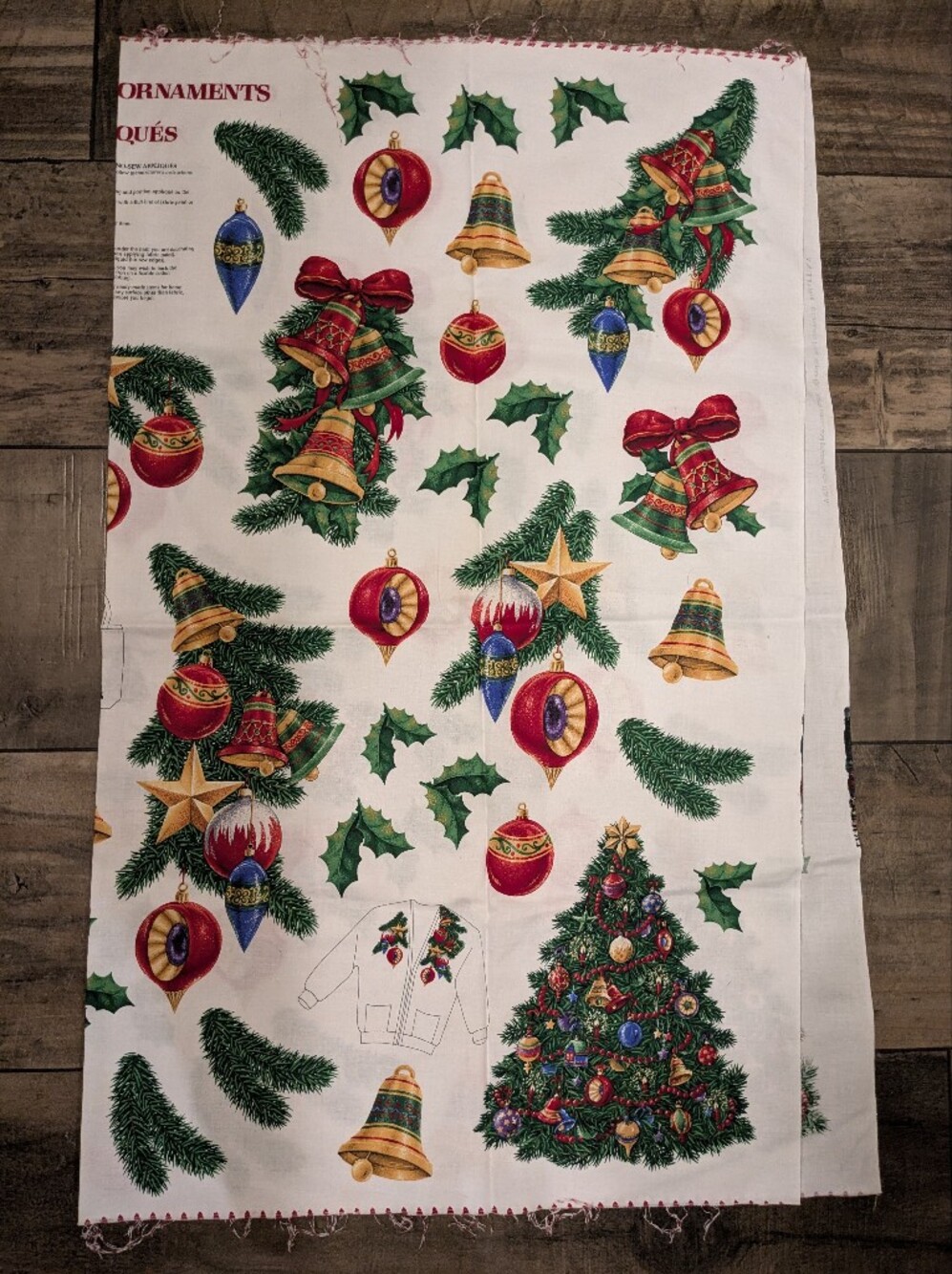 Vintage VIP Christmas Appliques Panel Fabric Crafts Screen Print